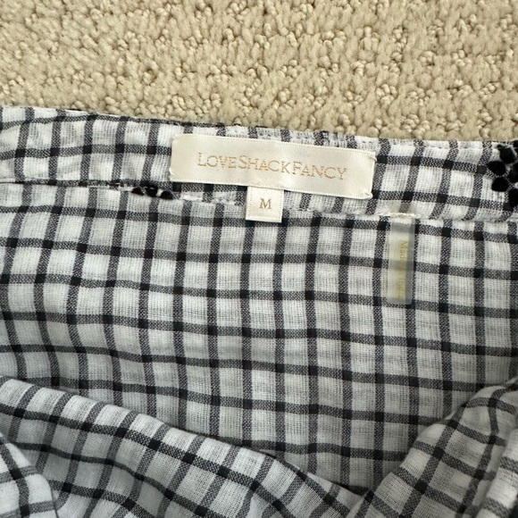 LoveShackFancy Amy skirt size M gingham ruffle - Picture 2 of 5